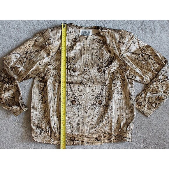 Bill Blass Vintage - 1970s Disco Satin Paisley Bomber, Studio 54, USA Union, 8 - Picture 6 of 14